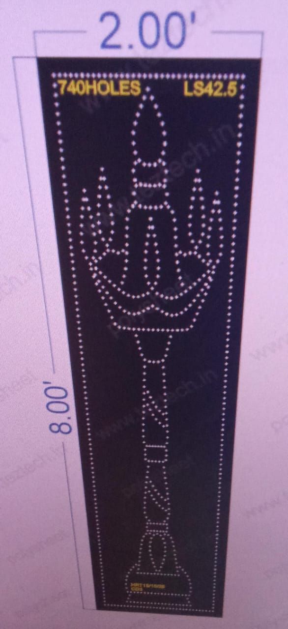 LS42.5  LAMP STAND 8X2 FEET 740 HOLES