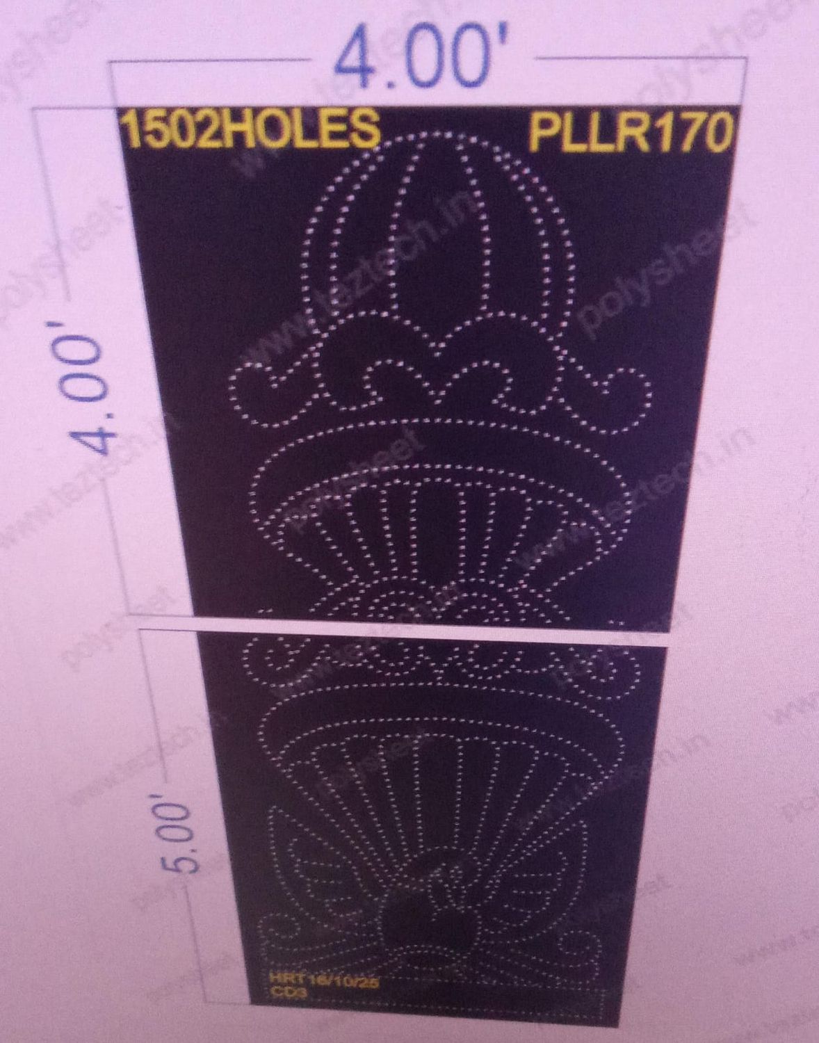 PLLR170  PILLER 1 PART 8X4  FEET 1502   HOLES