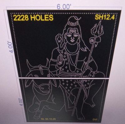 SH12.4 SHIVJI 8X6 FEET 2228 HOLES 2 PARTS