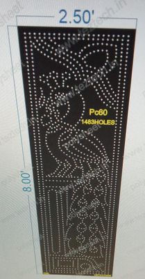 PC60 PEACOCK  8X2.5  FEET 1483  HOLES