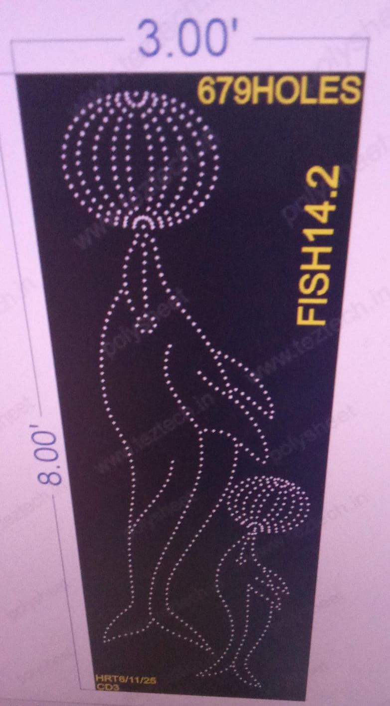 FISH14.2  FISH 8X3 FEET 679  HOLES