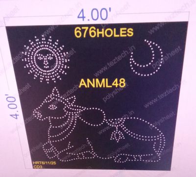 ANML48 NANDI  1 PART 4X4  FEET 676  HOLES