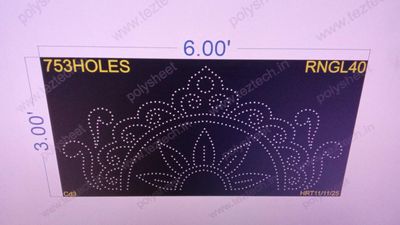 RNGL40  RANGOLI 1 PART 3X6  FEET 753  HOLES