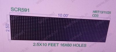 SCR591 SCREEN SHEET  2.5X10   FEET 16X60 HOLES SCREEN TOTAL HOLES= 960