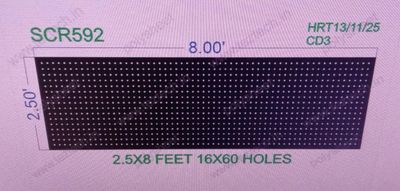 SCR592  SCREEN SHEET  2.5X8  FEET 16X60 HOLES SCREEN TOTAL HOLES= 960
