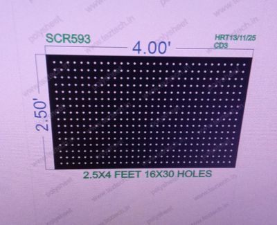 SCR593  SCREEN SHEET  2.5X4  FEET 16X30 HOLES SCREEN TOTAL HOLES= 480