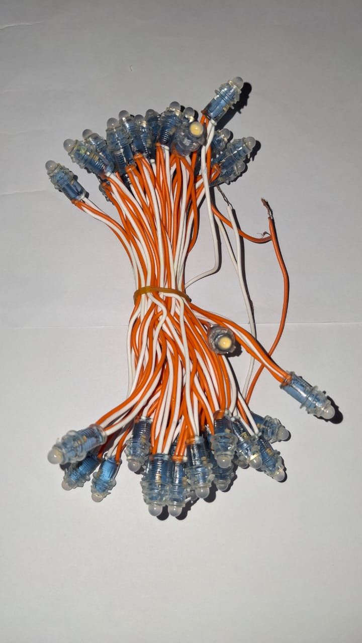 (SCP63) 9MM  12V 5 INCH CLEAR CAP WARM WHITE SERIES