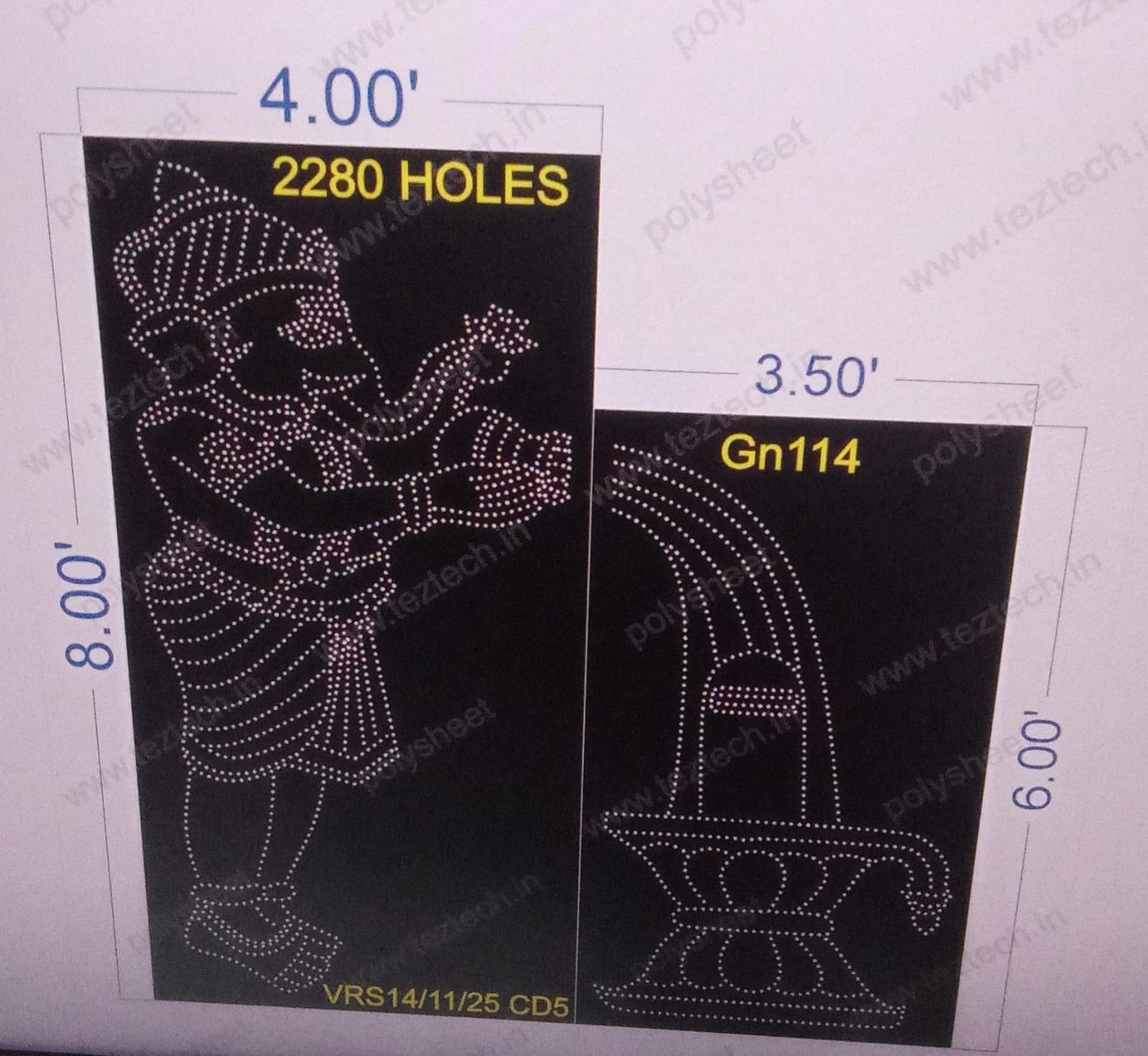 GN114 GANESHJI WORSHIP SHIVLING 2 PARTS 8X7.5 FEET 2280 HOLES