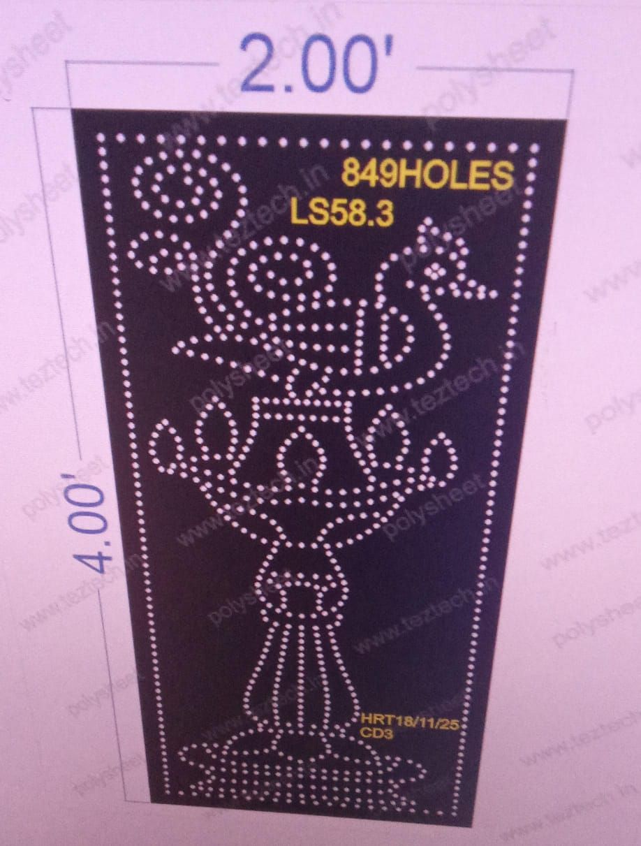 LS58.3  LAMP STAND 1 PART 4X2 FEET 849   HOLES