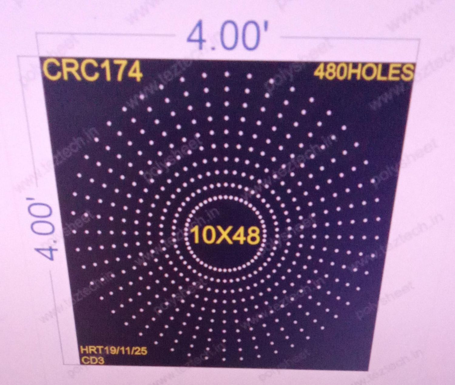 CRC174	4X4 FEET 10X48 HOLES 480 HOLES