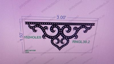 RNGL39.2  RANGOLI 1 PART 1.5X3 FEET 152  HOLES