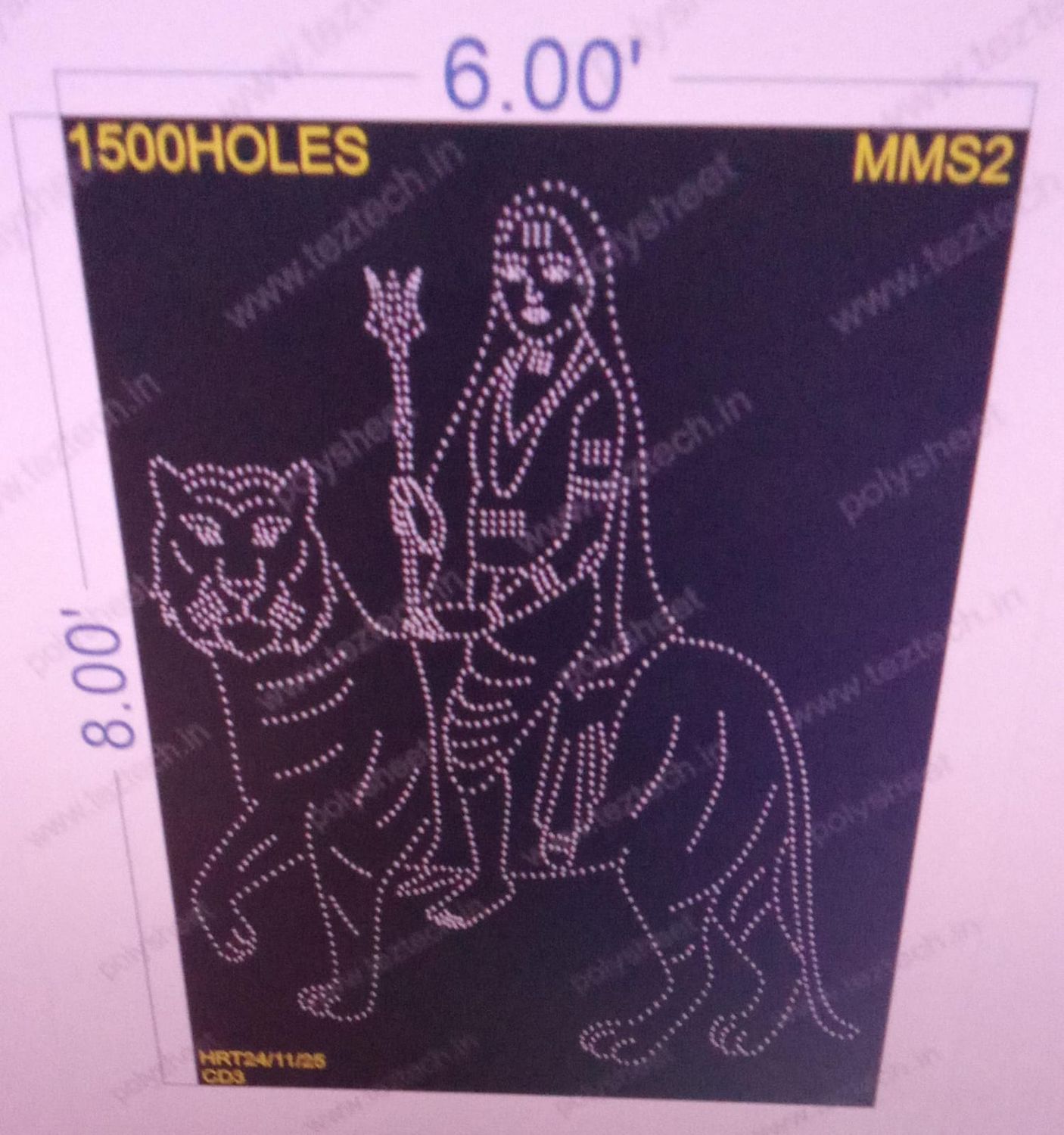 MMS2 MALE MAHADESHWARA SWAMY 8X6  FEET 1500  HOLES