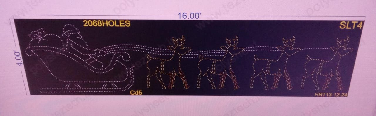 SLT4 SLEIGH  SILHOUETTE 4X16 FEET 2068HOLES