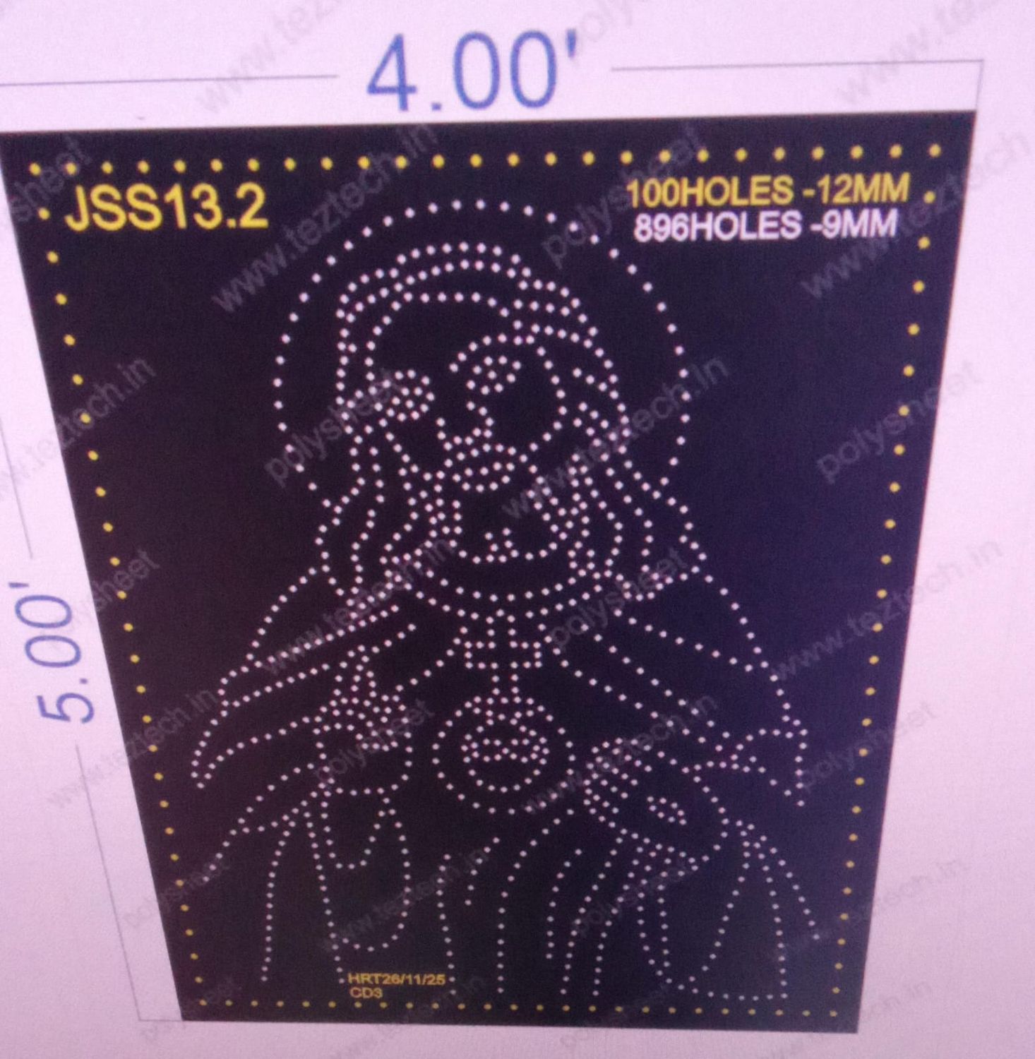 JSS13.2  JESUS 5X4 FEET 996  HOLES