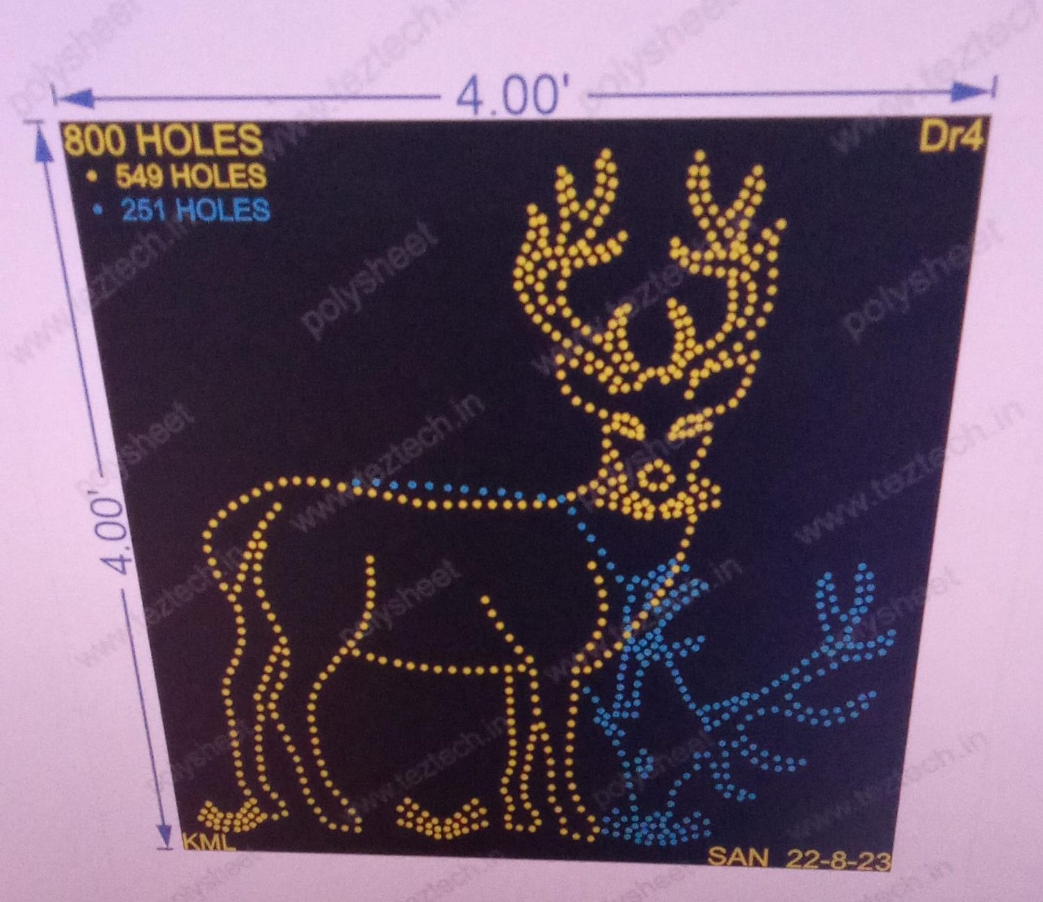 DR4  DEER  4X4FT 800HOLES