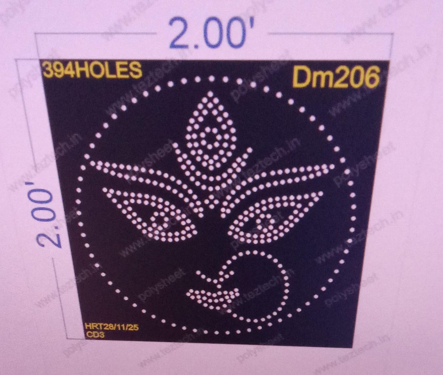 DM206  DEVI MATA  2X2   FEET 349 HOLES