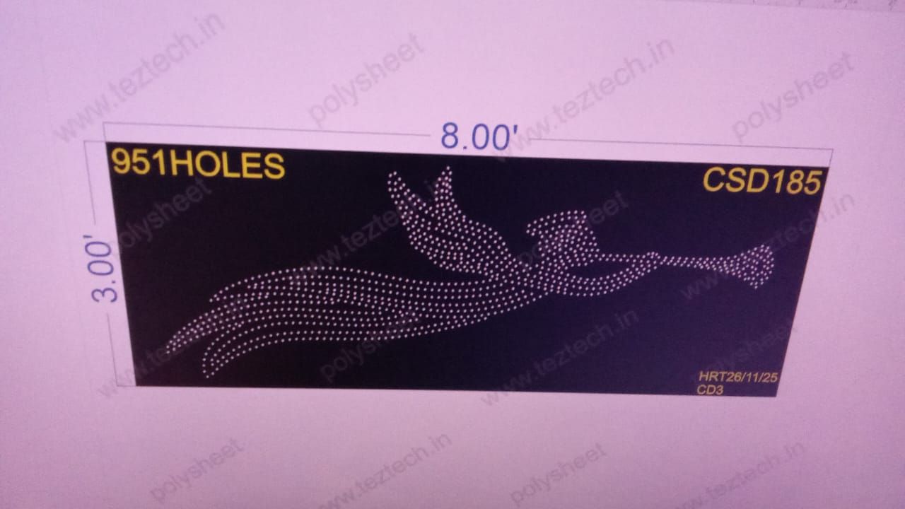 CSD185 CUSTOM DESIGN  3X8   FEET 951 HOLES