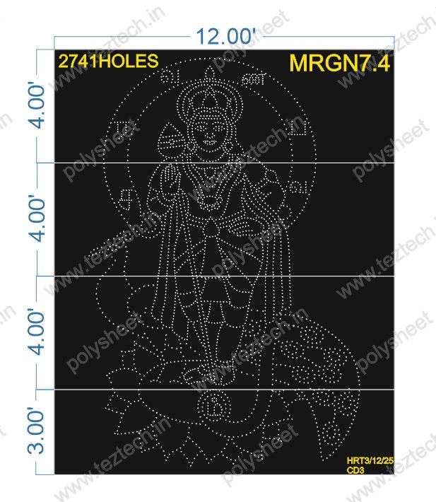 MRGN7.4   MURGAN 15X12 FEET 2741 HOLES (4PARTS)