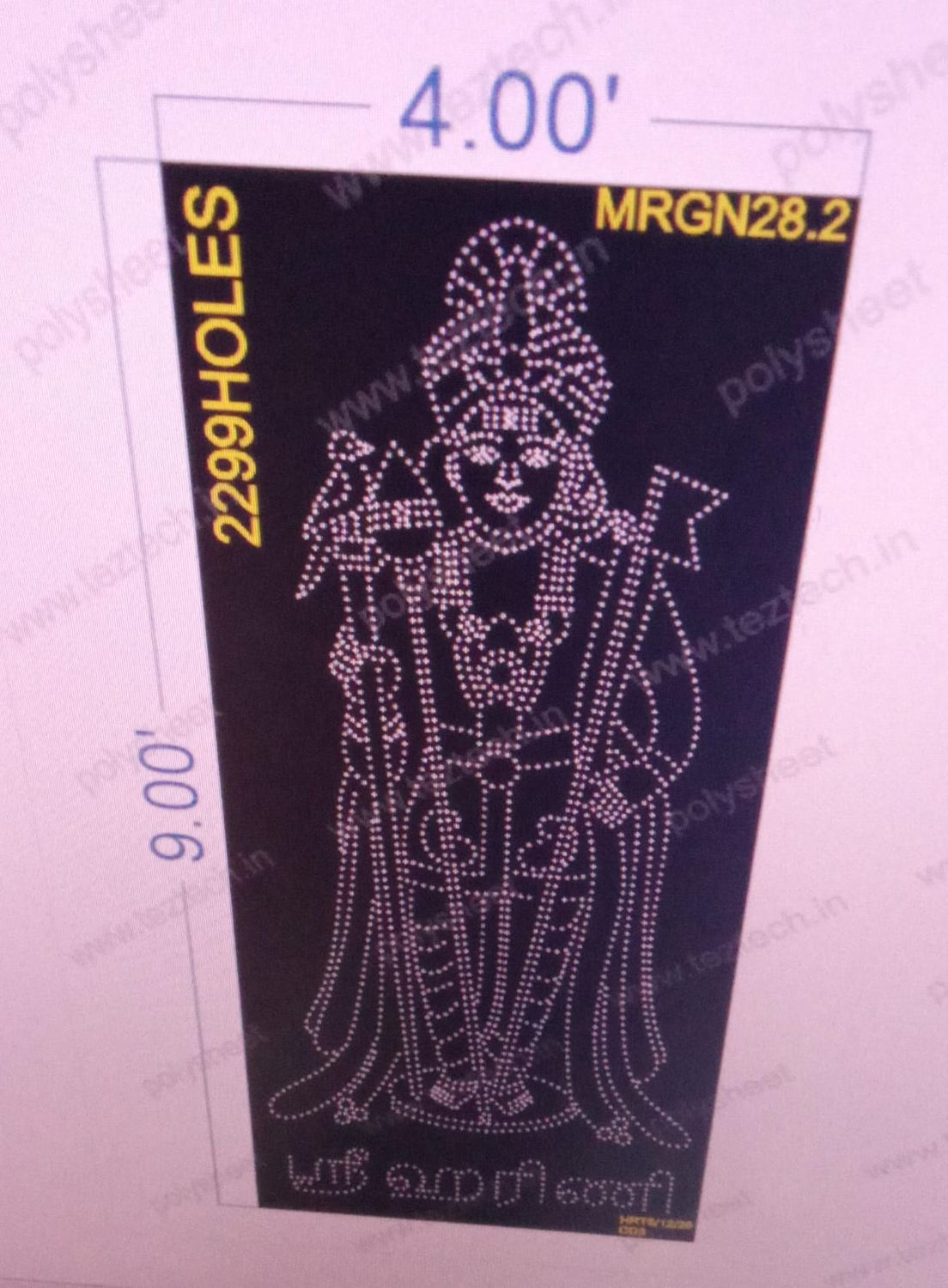 MRGN28.2  MURUGAN 9X4 FEET 2299  HOLES