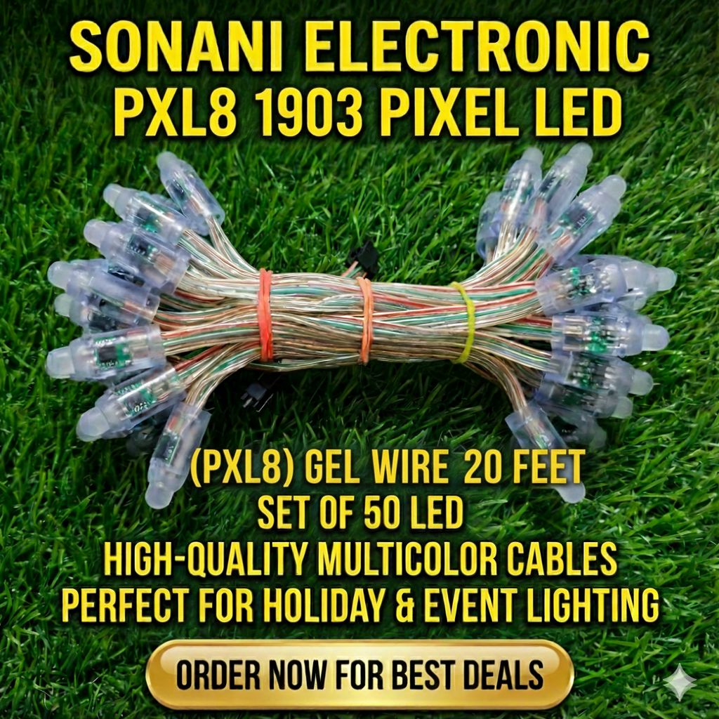 (PXL8) 5" 1903 GEL WIRE 20 FEET 50 PIXEL LED