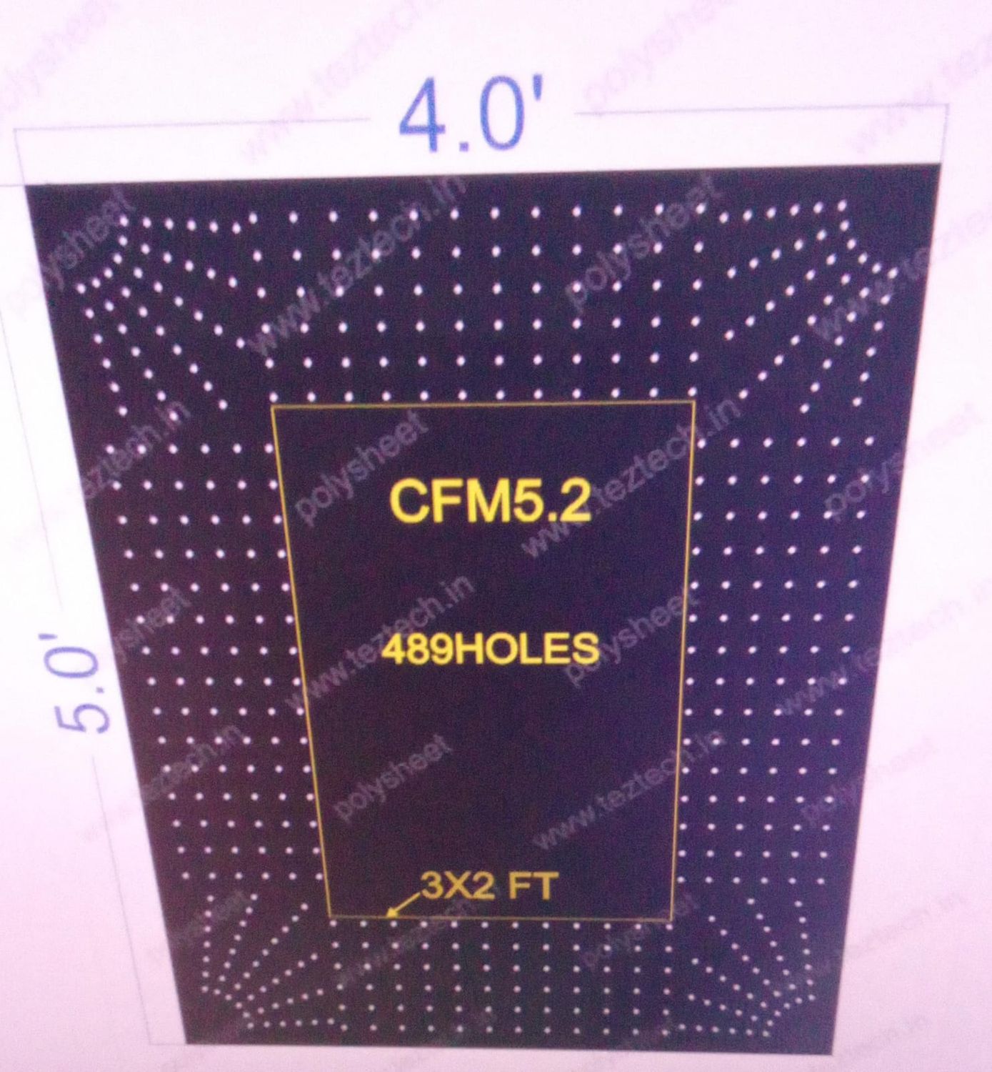 CFM5.2  CHAKRI FOR MURTI 5X4 FEET  489 HOLES