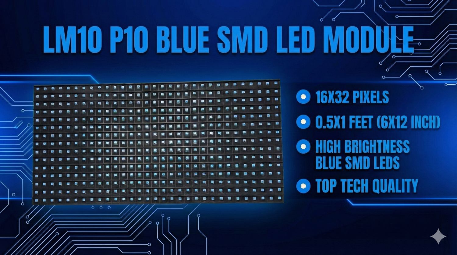 (LM10) P10 BLUE SMD 16X32 LED 0.5X1 FEET