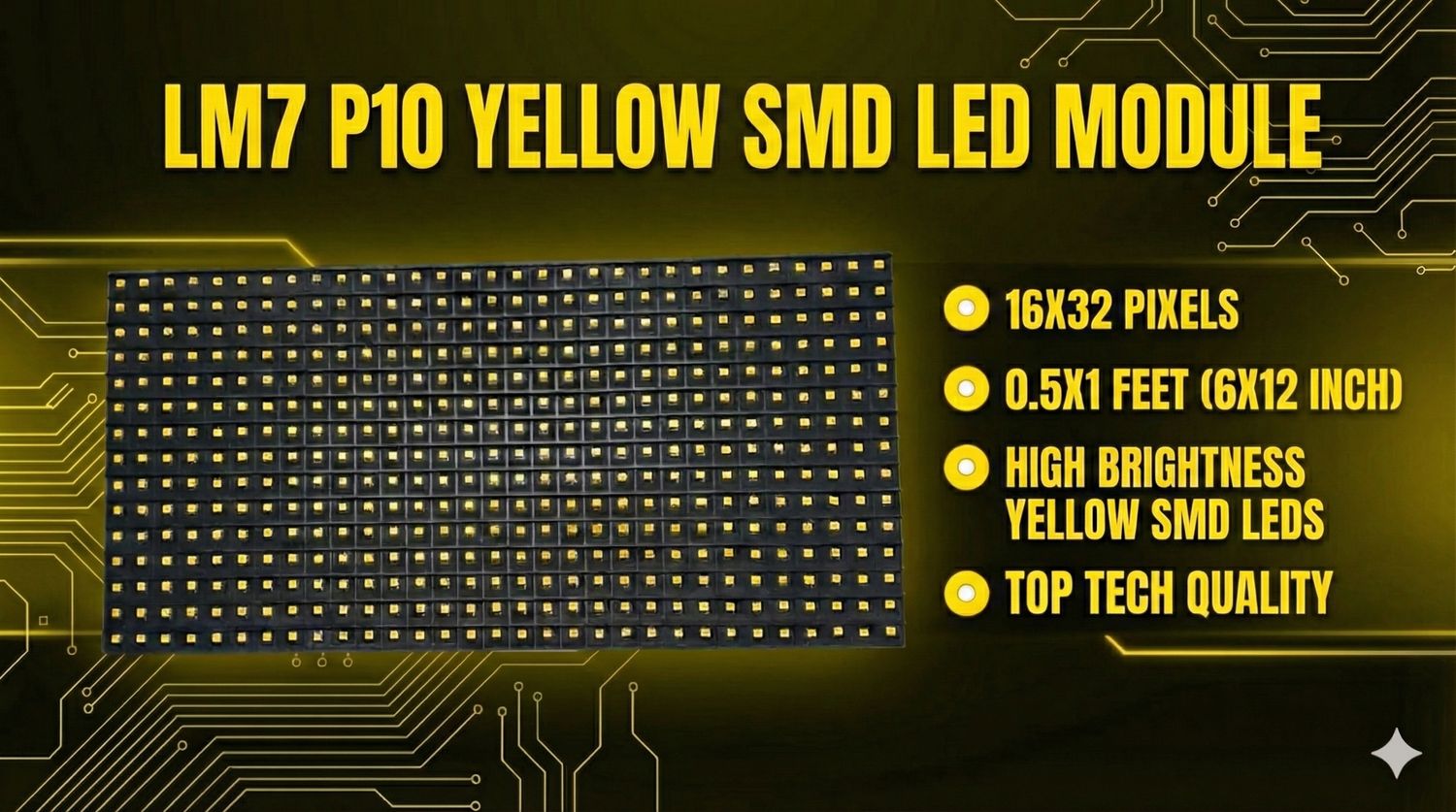 (LM7) P10 YELLOW SMD 16X32 LED 0.5X1 FEET
