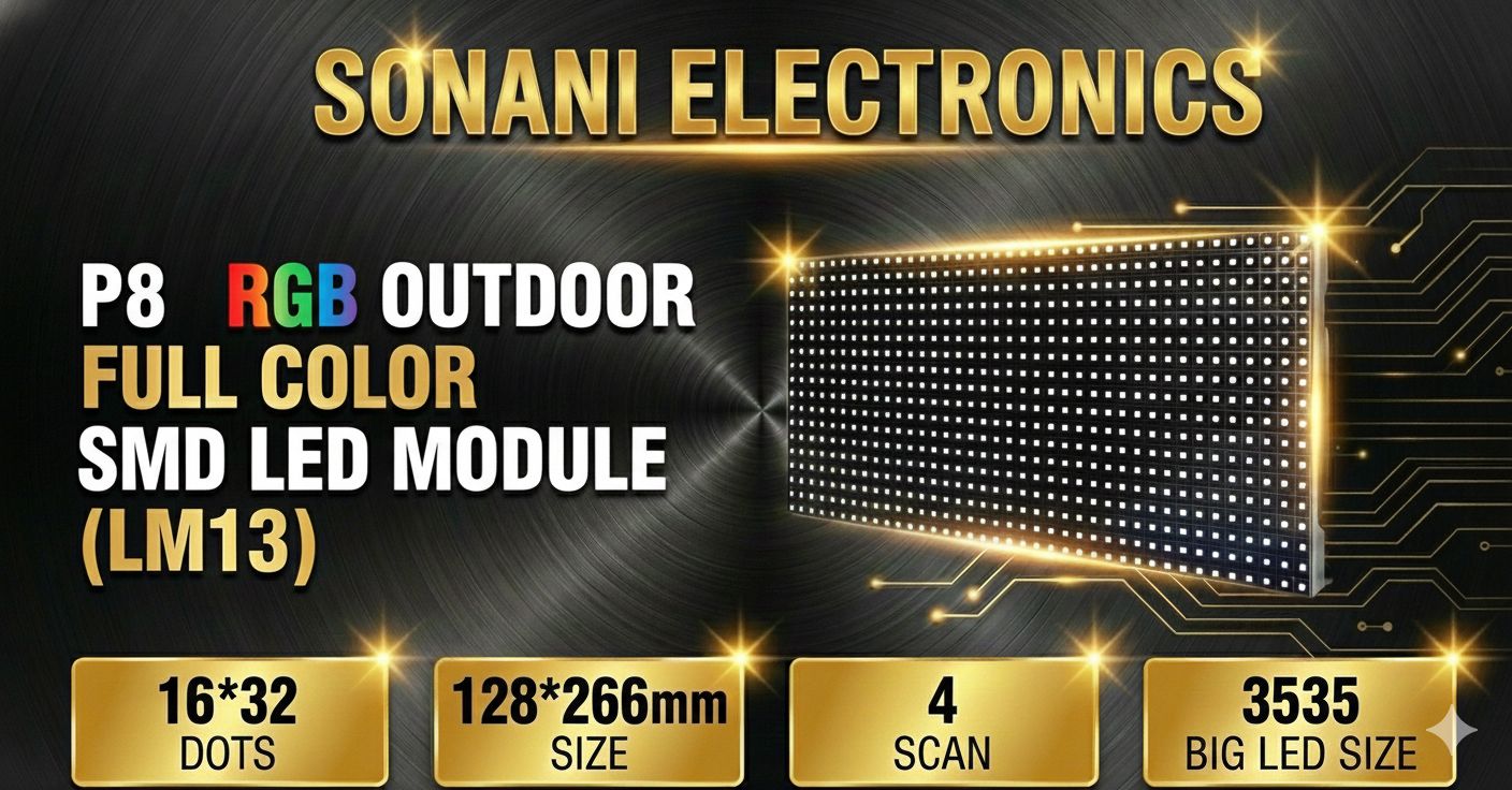 (LM13) P8 RGB OUTDOOR FULL COLOR SMD LED Module (16X32)