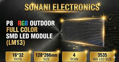 (LM13) P8 RGB OUTDOOR FULL COLOR SMD LED Module (16X32)