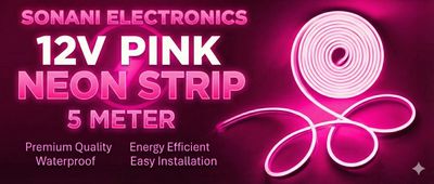 (NNS3) 12V  PINK NEON STRIP 5 METER