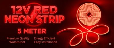 (NNS9) 12V RED NEON  STRIP 5 METER