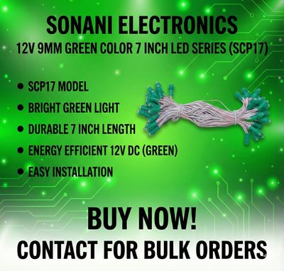 (SCP17) 12V 9MM GREEN   COLOR 7 INCH LED SERIES