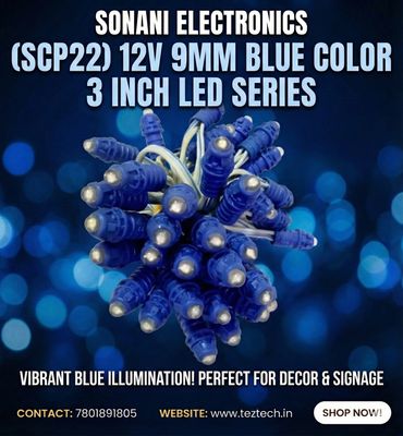 (SCP22) 12V 9MM BLUE  COLOR 3 INCH LED SERIES