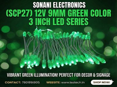(SCP27) 12V 9MM GREEN COLOR 3 INCH LED SERIES