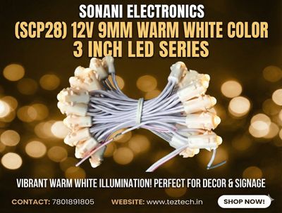 (SCP28) 12V 9MM WARM WHITE  COLOR 3 INCH LED SERIES
