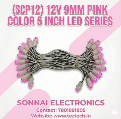 (SCP12) 12V 9MM PINK COLOR 5 INCH LED SERIES