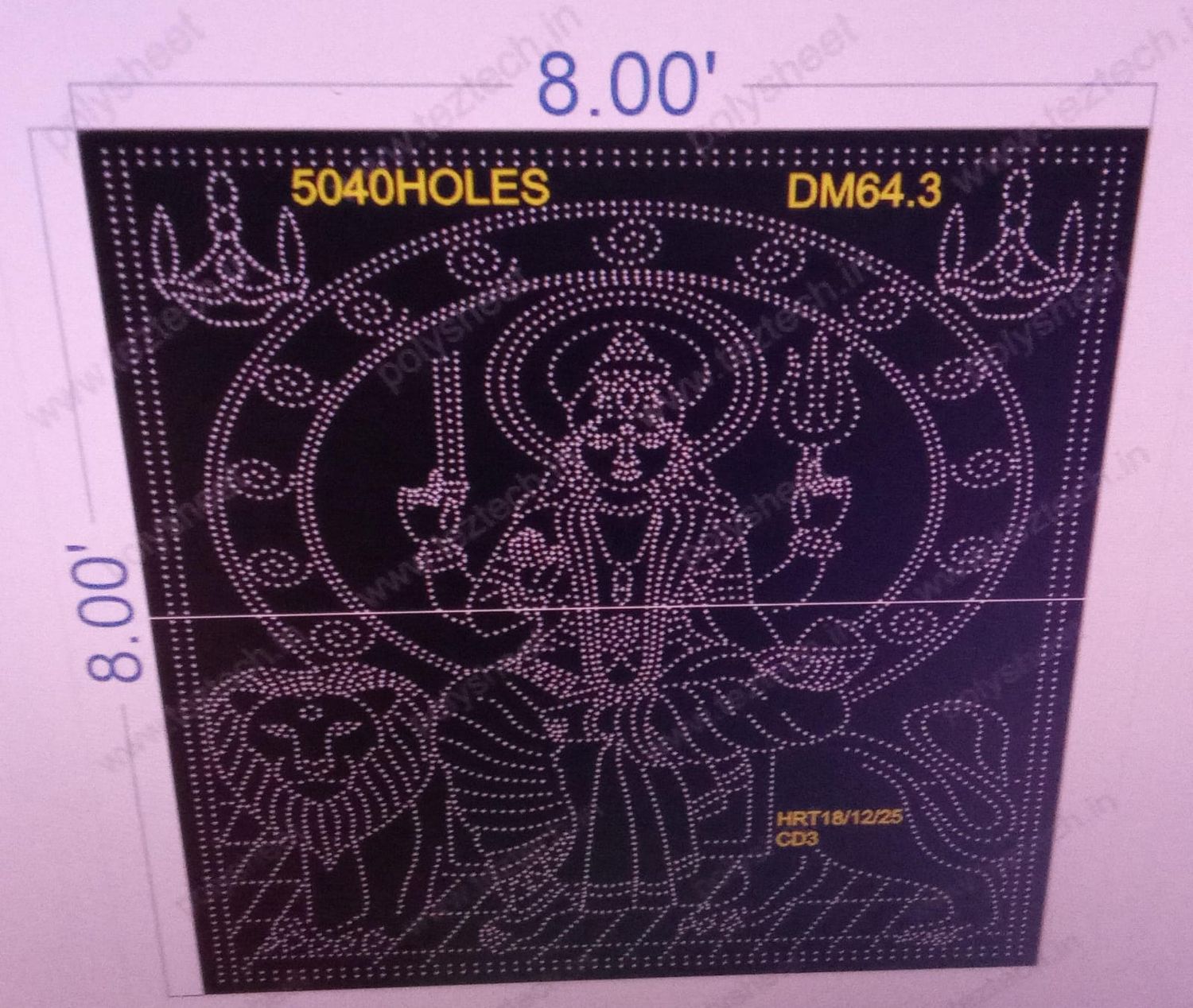 DM64.3 DEVI MATA  8X8 FEET 5040 HOLES (2 PARTS)