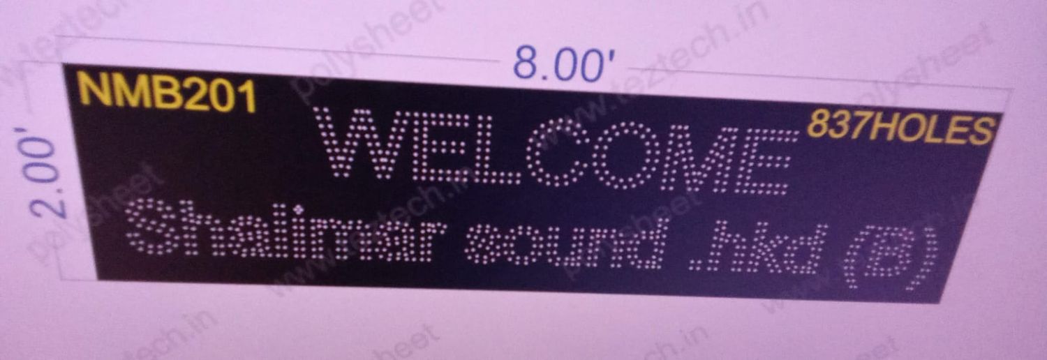 NMB201 NAME BOARD 2x8  FEET 837 HOLES