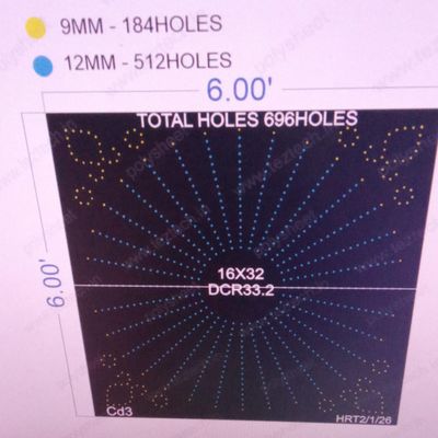 DCR33.2 DESIGNER CIRCLE 6X6  FEET 692 HOLES (2PARTS)