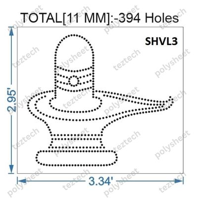 SHVL3 SHIVLING  2.95X3.34 FEET 394 HOLES