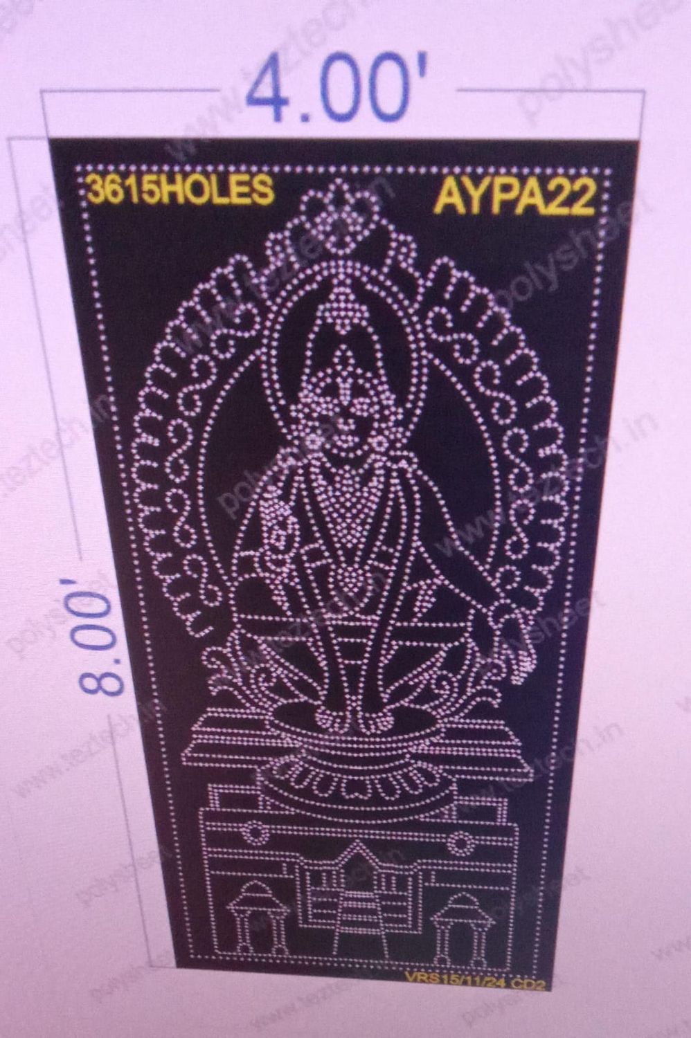 AYPA22 AYPA WITH BORDER  1 PART 4X8 FEET 3615 HOLES