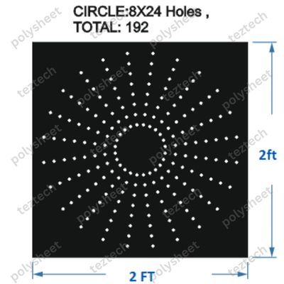 CRC64	2X2 FEET 8X24 HOLES CIRCLE POLYSHEET