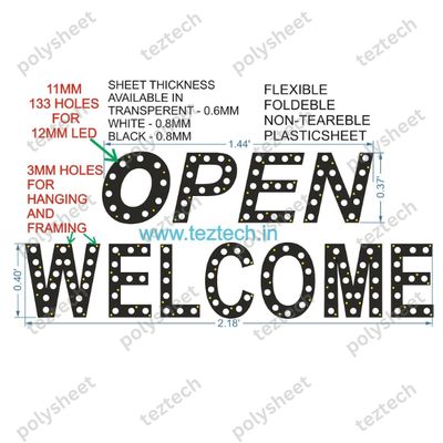 WC19 WELCOME 0.77X3.62FT 133 HOLES