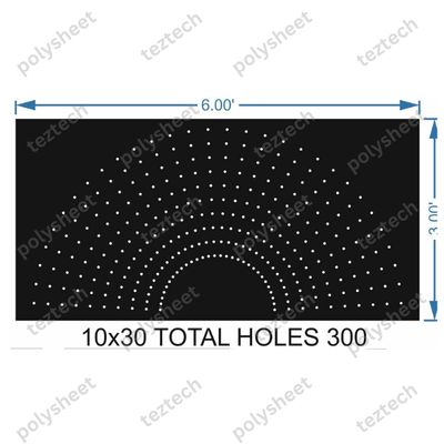 HCR21	3X6 FEET 10X30 HOLES HALF CIRCLE TOTAL HOLES=300