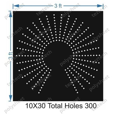 TFCR12	3X3 FEET 10X30 HOLES DEGREE CIRCLE TOTAL HOLES=300
