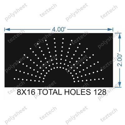 HCR8	2X4 FEET 8X16 HOLES HALF CIRCLE TOTAL HOLES=128