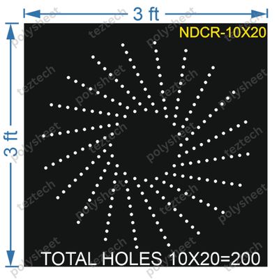 CRC107	3X3 FEET 10X20 HOLES CIRCLE POLYSHEET NDCR