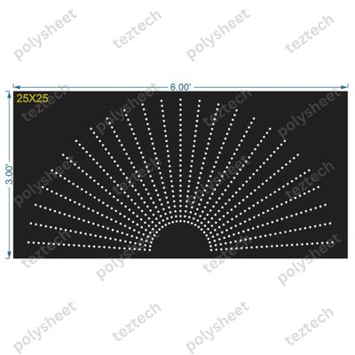 HCR33	3X6 FEET 25X25 HOLES HALF CIRCLE TOTAL HOLES=625