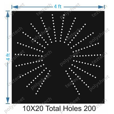 TFCR3	4X4 FEET 10X20 HOLES DEGREE CIRCLE TOTAL HOLES=200