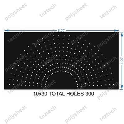 HCR35	4X8 FEET 10X30 HOLES HALF CIRCLE TOTAL HOLES=300